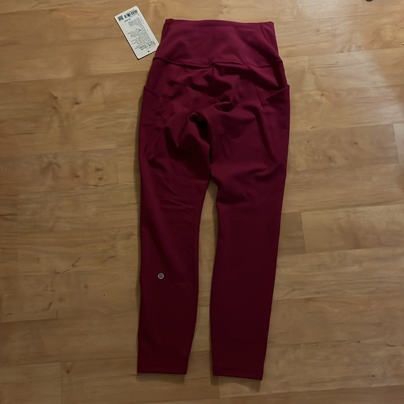 NWT Lululemon Wunder Train High-Rise Tights 25” Pocket Magenta Purple size 6 - Picture 6 of 6